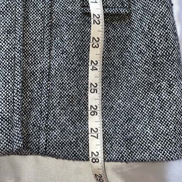 Croft & Barrow Tweed Wool Hooded Pea Coat Jacket Double Breasted Gray Black Med - Picture 9 of 13